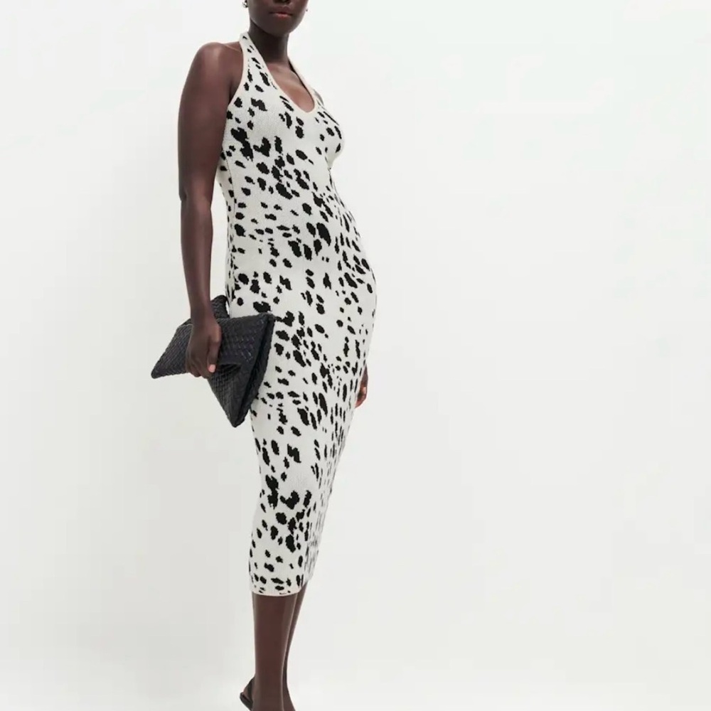 Reformation parry cotton knit halter dress